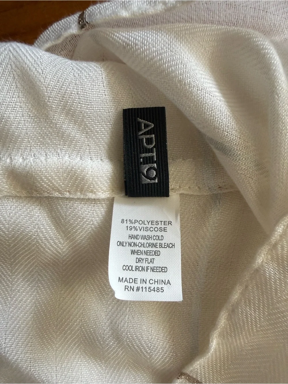 Apt. 9 Cream Infinity Scarf with Gold Detail